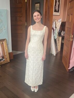 Carmen Marc Valvo | Dresses | Cream Color Vintage Carmen Marc Valvo Wedding  Slip Dress Size Smallwduster | Poshmark